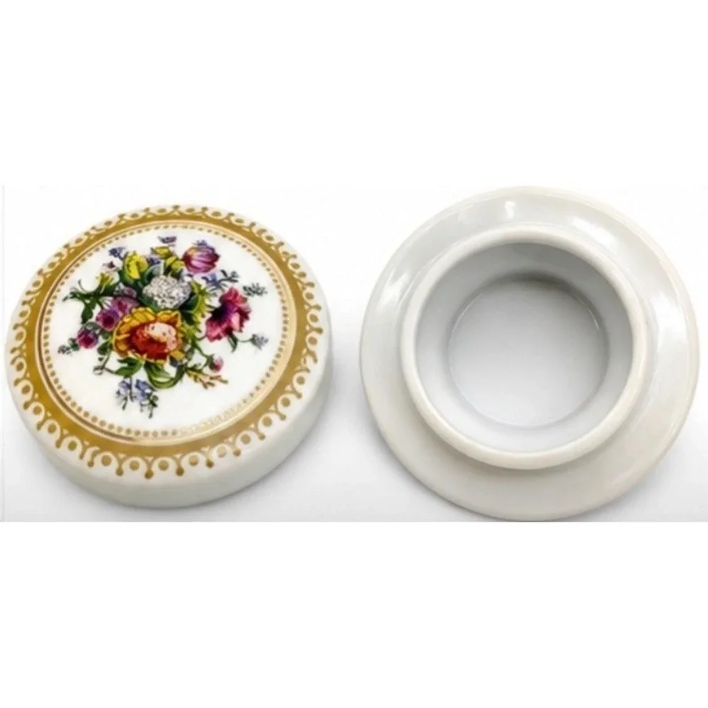 Andrea by Sadek Collection Sevres Floral Porcelain Teapot Gold Trim 4in x 7.5in